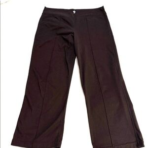 Prana Dark Brown wide leg cropped yoga pants  Leggings size medium
